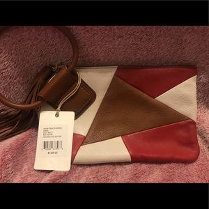 HoBo Sable Leather Wristlet Muti Colorblock